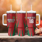 Custom Morocco Football Tumbler With Handle Atlas Lions Road To Champion