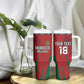 Custom Morocco Football Tumbler With Handle Atlas Lions Road To Champion