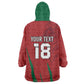 Custom Morocco Football Wearable Blanket Hoodie Atlas Lions Road To Champion