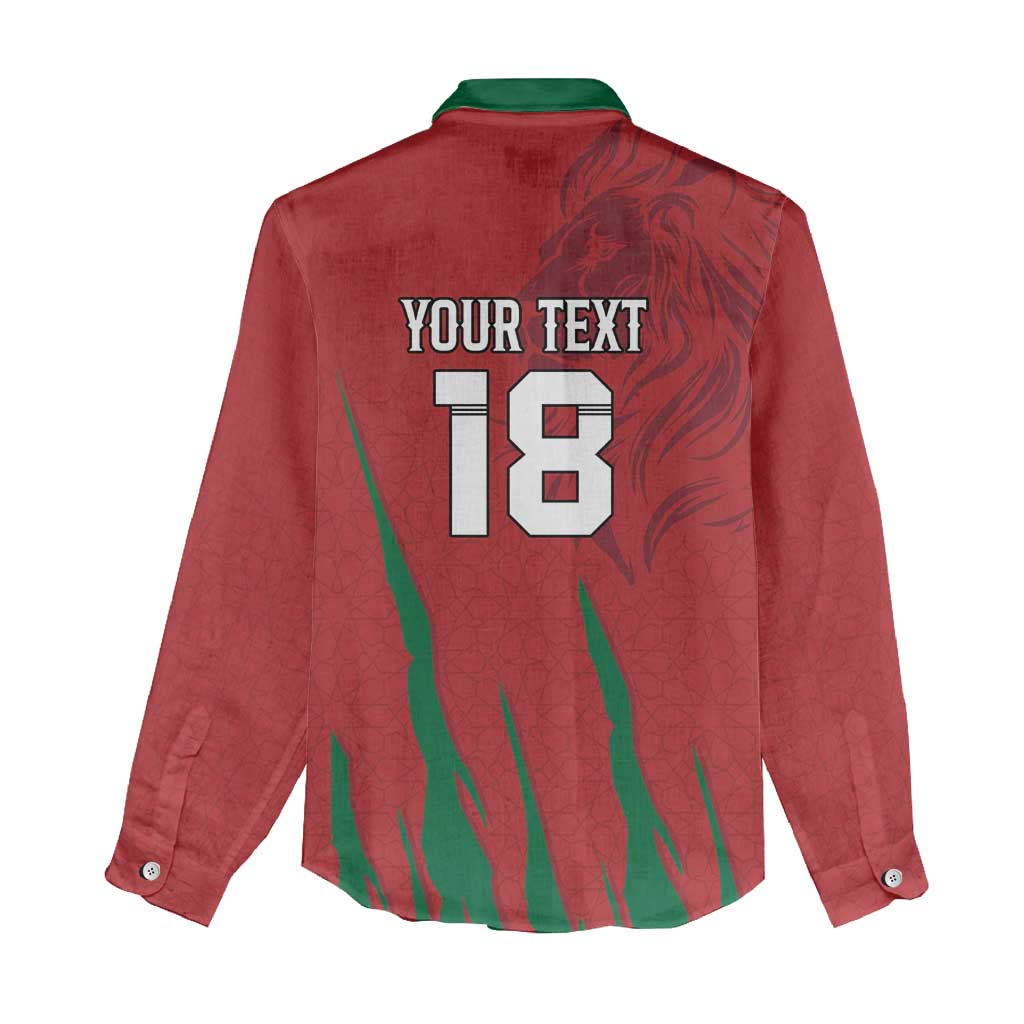 Custom Morocco Football Women Casual Shirt Atlas Lions Road To Champion - African Pride