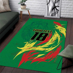 Senegal Football Pride Custom Area Rug Les Lions de la Teranga