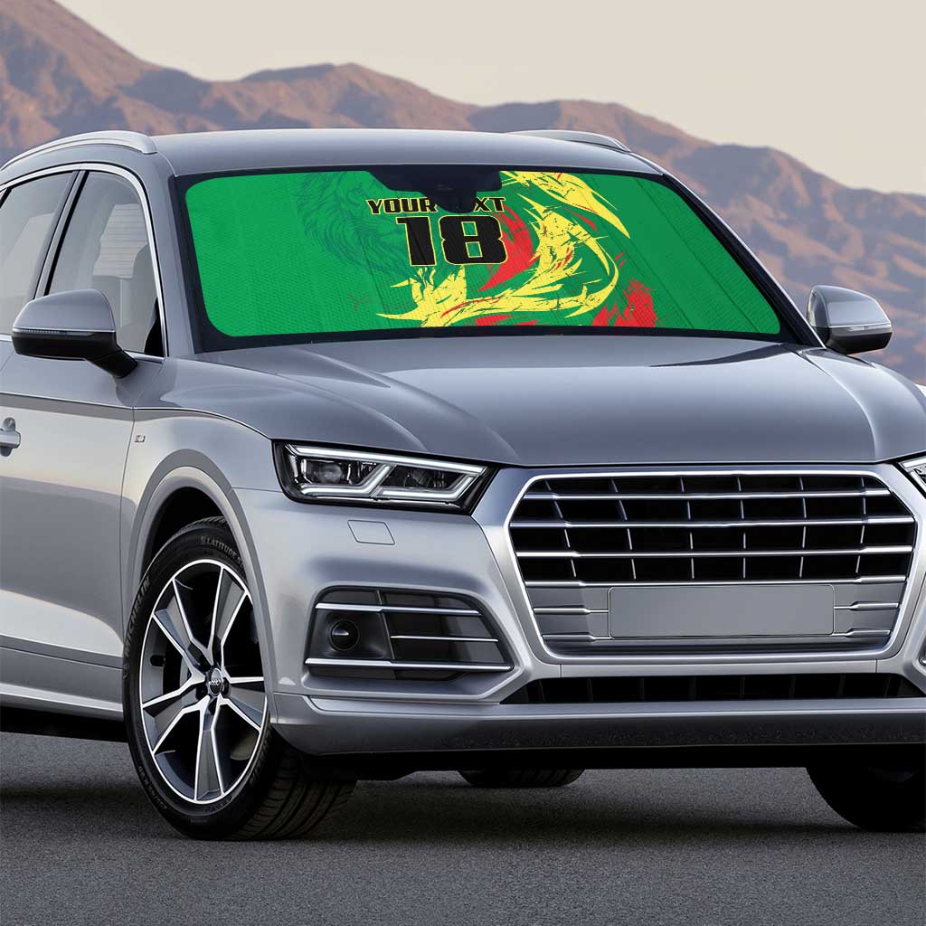 Senegal Football Pride Custom Auto Sun Shade Les Lions de la Teranga