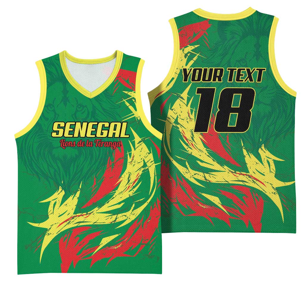 Senegal Football Pride Custom Basketball Jersey Les Lions de la Teranga