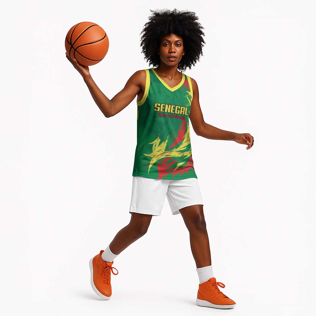 Senegal Football Pride Custom Basketball Jersey Les Lions de la Teranga