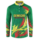 Senegal Football Pride Custom Button Sweatshirt Les Lions de la Teranga