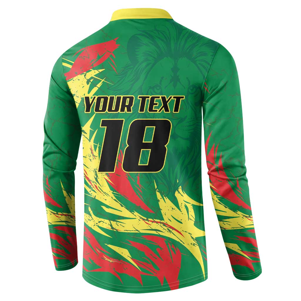 Senegal Football Pride Custom Button Sweatshirt Les Lions de la Teranga