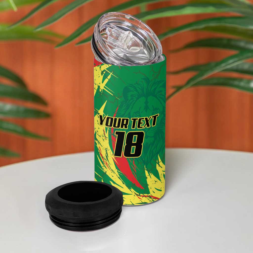 Senegal Football Pride Custom 4 in 1 Can Cooler Tumbler Les Lions de la Teranga