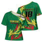 Senegal Football Pride Custom Cross Shoulder Shirt Les Lions de la Teranga
