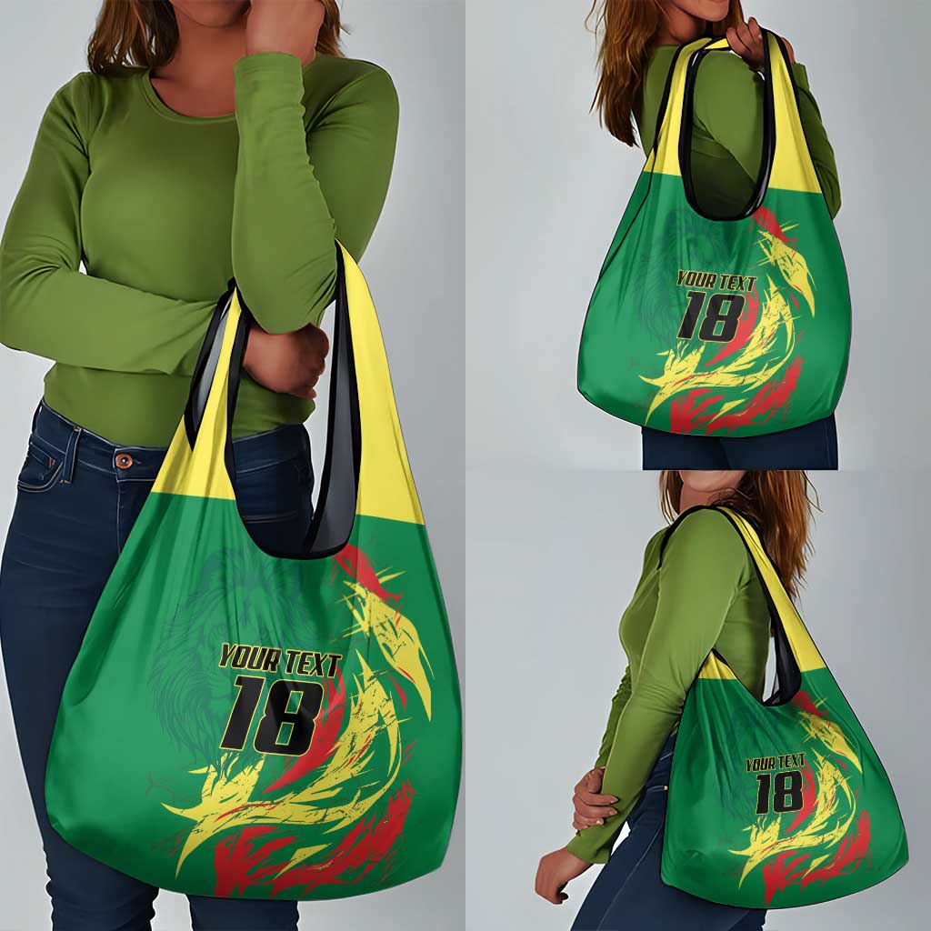 Senegal Football Pride Custom Grocery Bag Les Lions de la Teranga