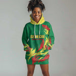 Senegal Football Pride Custom Hoodie Dress Les Lions de la Teranga