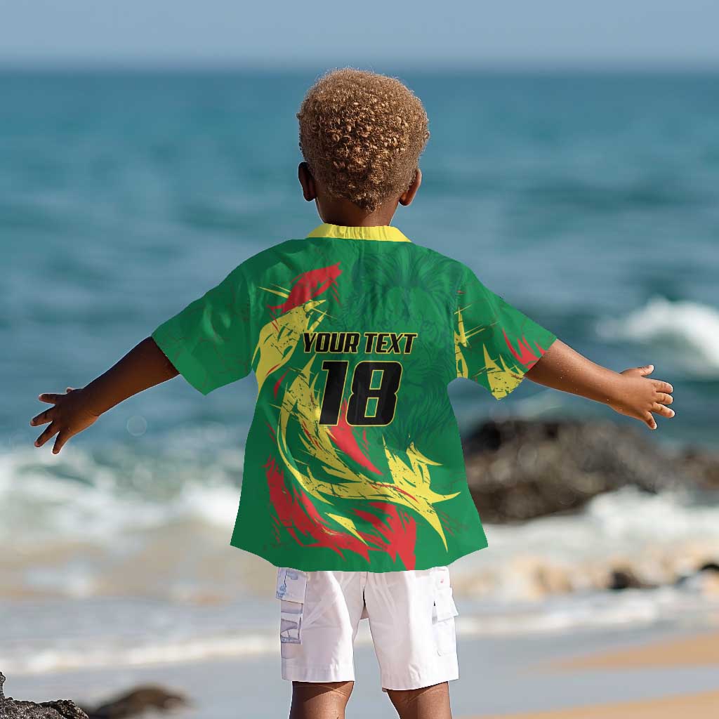 Senegal Football Pride Custom Kid Hawaiian Shirt Les Lions de la Teranga