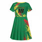 Senegal Football Pride Custom Kid Short Sleeve Dress Les Lions de la Teranga