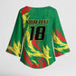Senegal Football Pride Custom Kimono Sleeve Blouse Les Lions de la Teranga