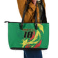 Senegal Football Pride Custom Leather Tote Bag Les Lions de la Teranga