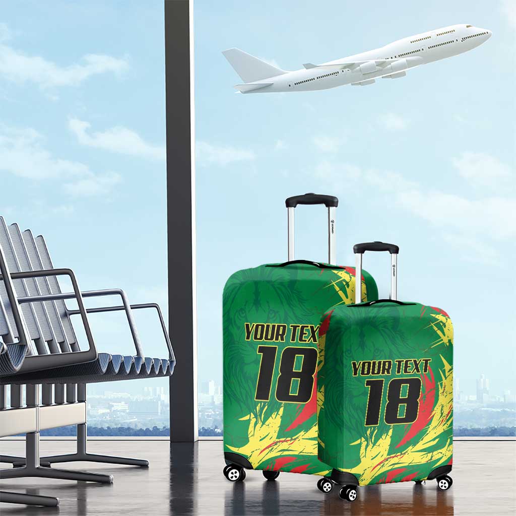 Senegal Football Pride Custom Luggage Cover Les Lions de la Teranga
