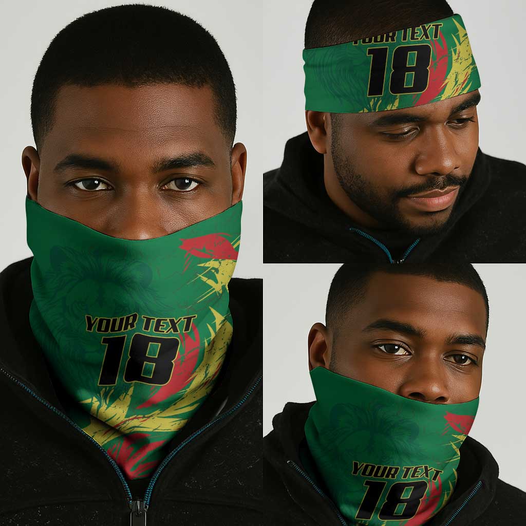 Senegal Football Pride Custom Neck Gaiter Les Lions de la Teranga