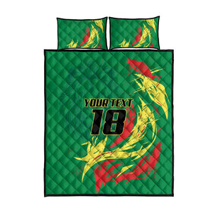 Senegal Football Pride Custom Quilt Bed Set Les Lions de la Teranga