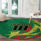 Senegal Football Pride Custom Round Carpet Les Lions de la Teranga