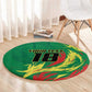 Senegal Football Pride Custom Round Carpet Les Lions de la Teranga