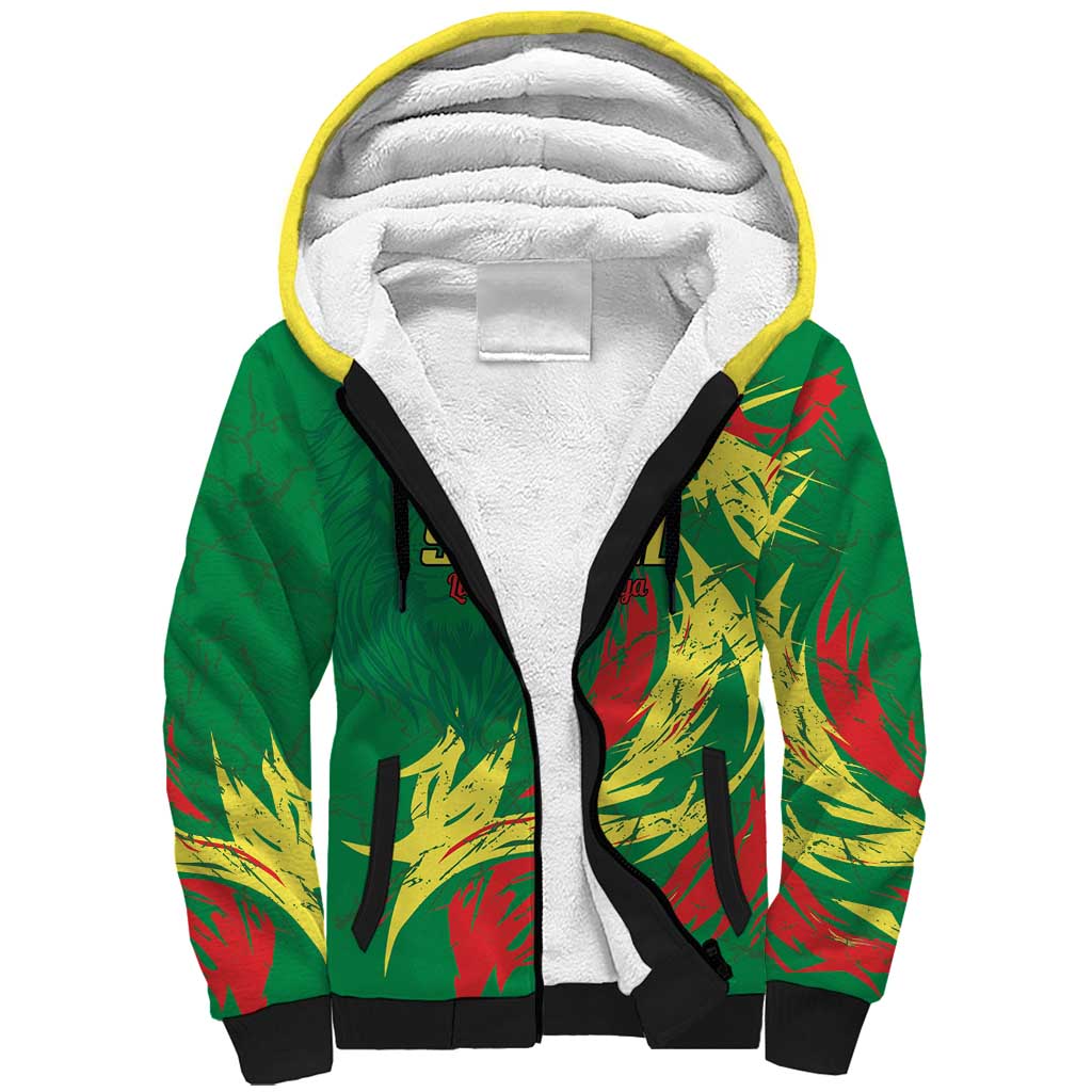 Senegal Football Pride Custom Sherpa Hoodie Les Lions de la Teranga