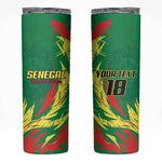 Senegal Football Pride Custom Skinny Tumbler Les Lions de la Teranga