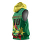 Senegal Football Pride Custom Sleeveless Hoodie Les Lions de la Teranga