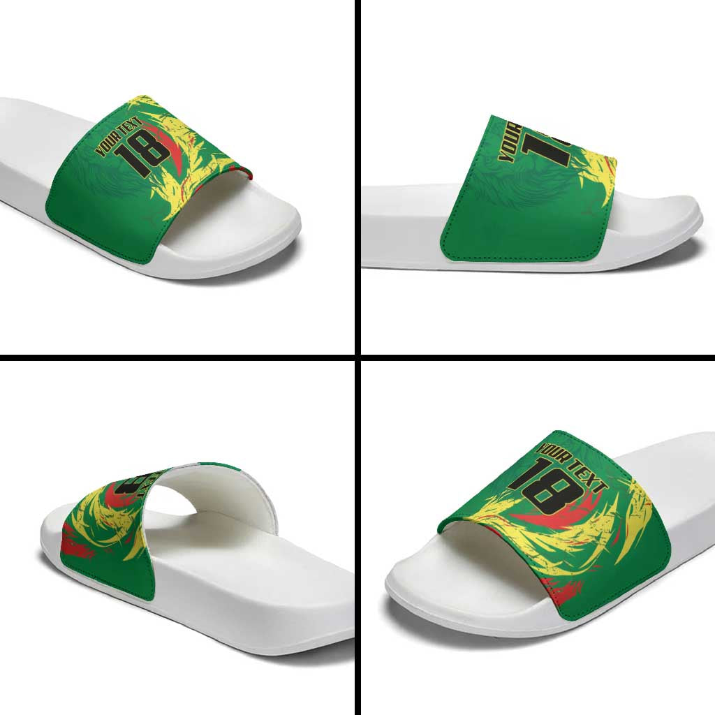 Senegal Football Pride Custom Slide Sandals Les Lions de la Teranga