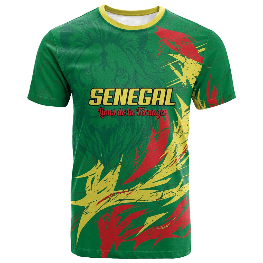 Senegal Football Pride Custom T shirt Les Lions de la Teranga