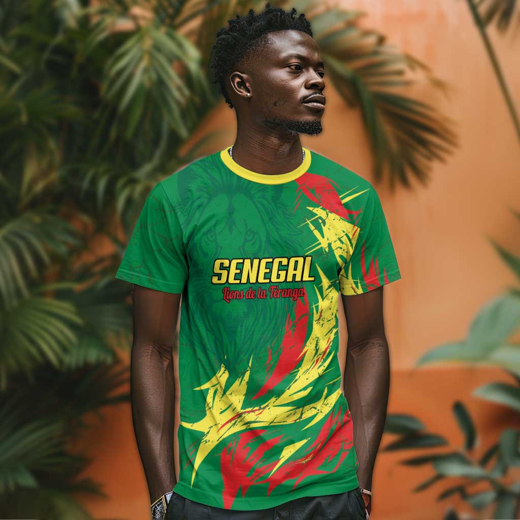 Senegal Football Pride Custom T shirt Les Lions de la Teranga
