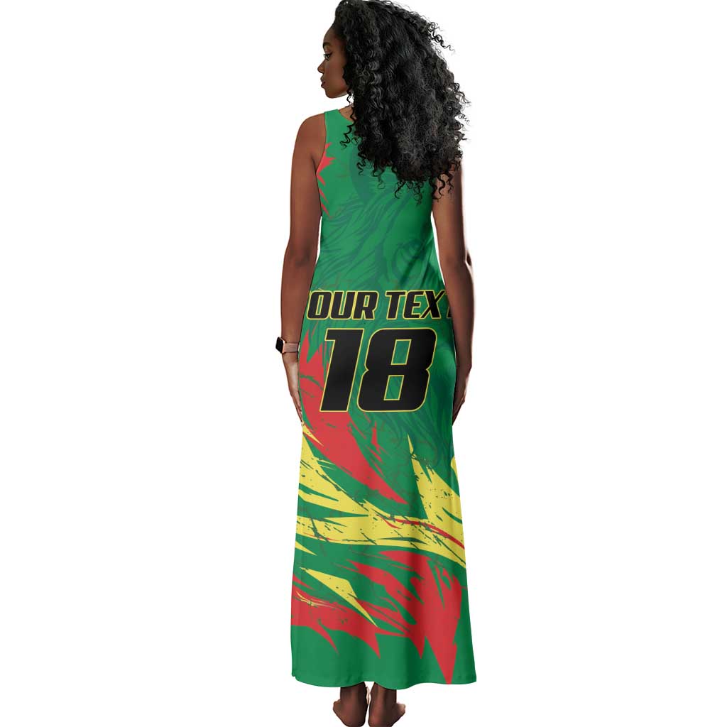 Senegal Football Pride Custom Tank Maxi Dress Les Lions de la Teranga