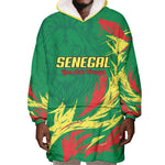 Senegal Football Pride Custom Wearable Blanket Hoodie Les Lions de la Teranga