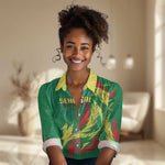 Senegal Football Pride Custom Women Casual Shirt Les Lions de la Teranga