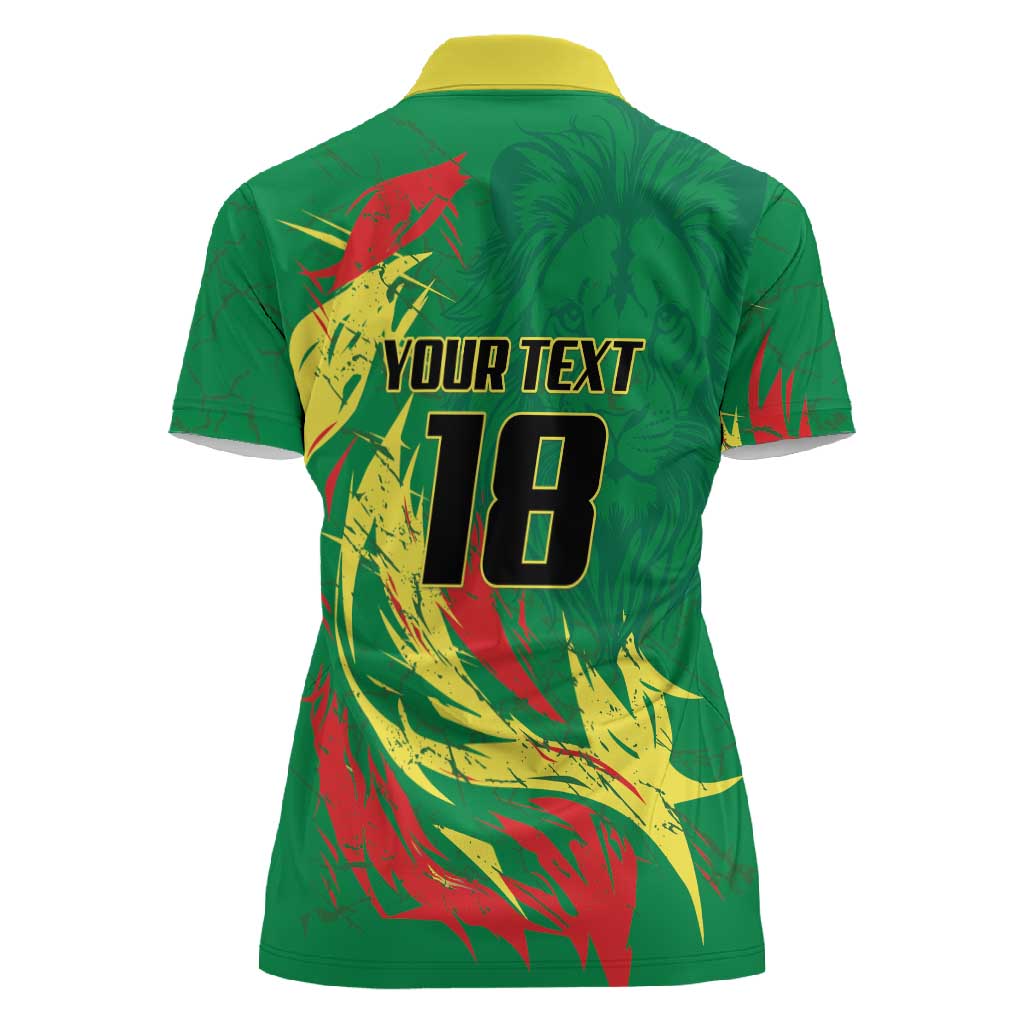 Senegal Football Pride Custom Women Polo Shirt Les Lions de la Teranga