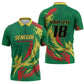 Senegal Football Pride Custom Zipper Polo Shirt Les Lions de la Teranga