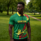 Senegal Football Pride Custom Zipper Polo Shirt Les Lions de la Teranga