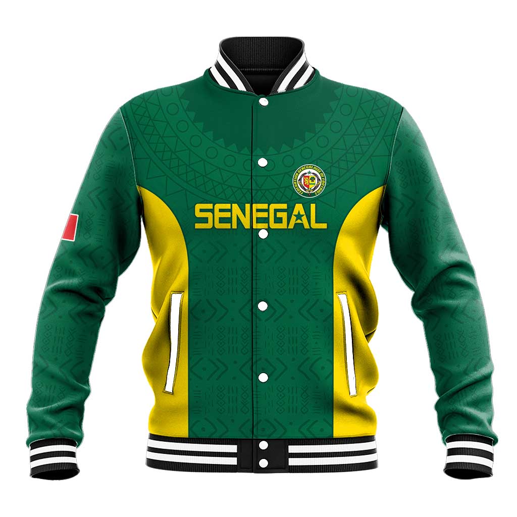 Senegal Football Custom Baseball Jacket Pride of African Champions