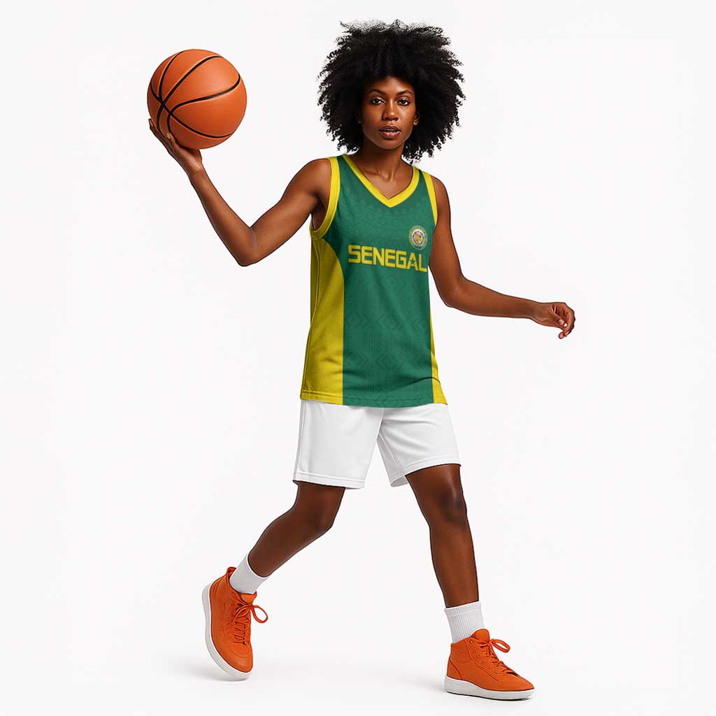 Senegal Football Custom Basketball Jersey Pride of African Champions