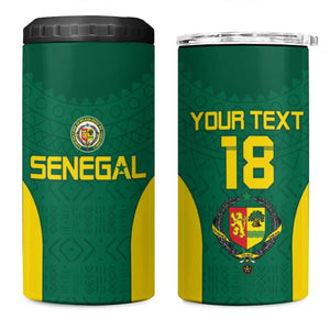Senegal Football Custom 4 in 1 Can Cooler Tumbler Pride of African Champions
