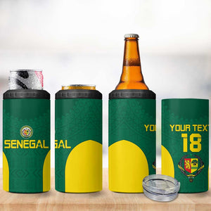 Senegal Football Custom 4 in 1 Can Cooler Tumbler Pride of African Champions