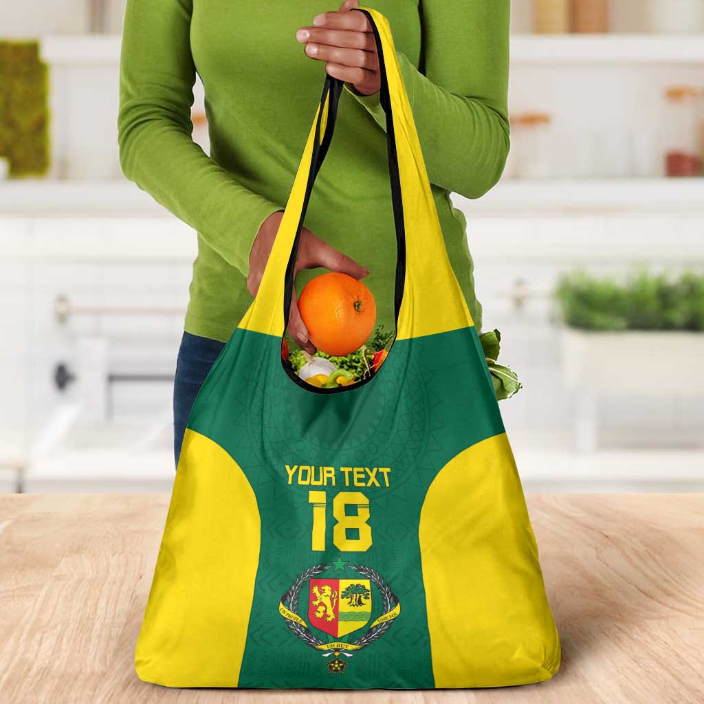 Senegal Football Custom Grocery Bag Pride of African Champions