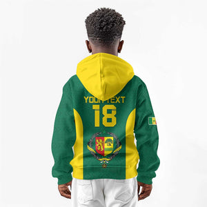 Senegal Football Custom Kid Hoodie Pride of African Champions