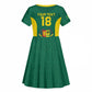 Senegal Football Custom Kid Short Sleeve Dress Pride of African Champions