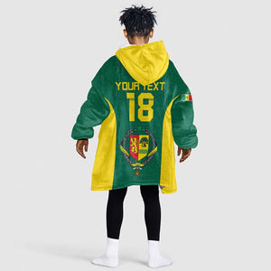 Senegal Football Custom Kid Wearable Blanket Hoodie Pride of African Champions