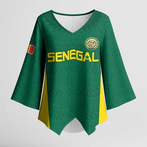 Senegal Football Custom Kimono Sleeve Blouse Pride of African Champions