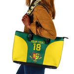 Senegal Football Custom Leather Tote Bag Pride of African Champions
