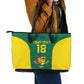 Senegal Football Custom Leather Tote Bag Pride of African Champions