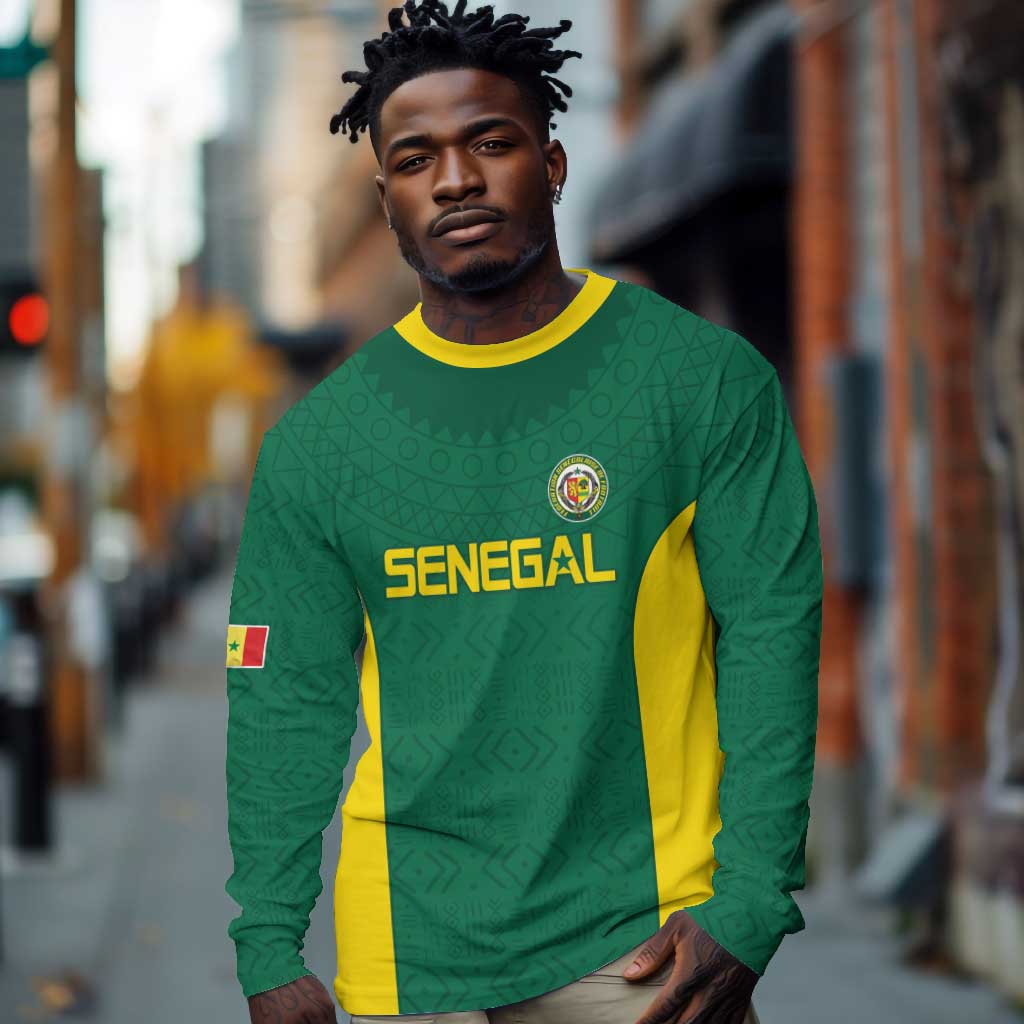 Senegal Football Custom Long Sleeve Shirt Pride of African Champions by ...