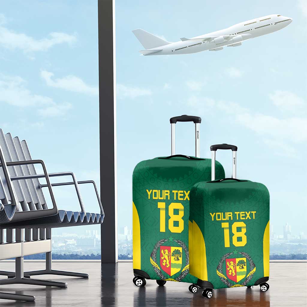 Senegal Football Custom Luggage Cover Pride of African Champions