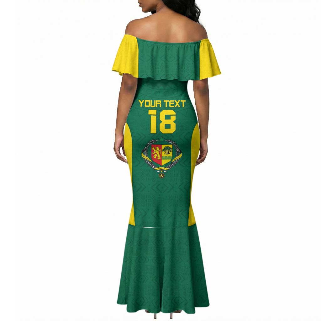Senegal Football Custom Mermaid Dress Pride of African Champions