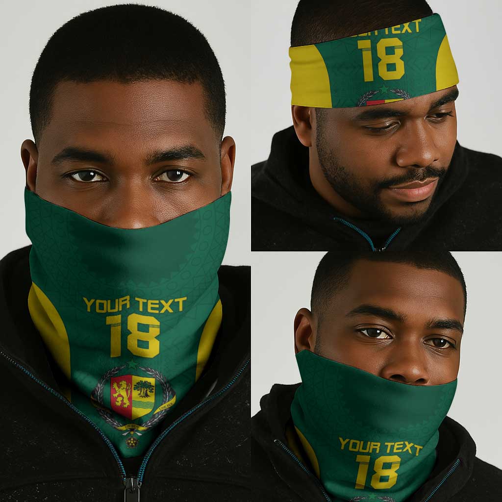 Senegal Football Custom Neck Gaiter Pride of African Champions